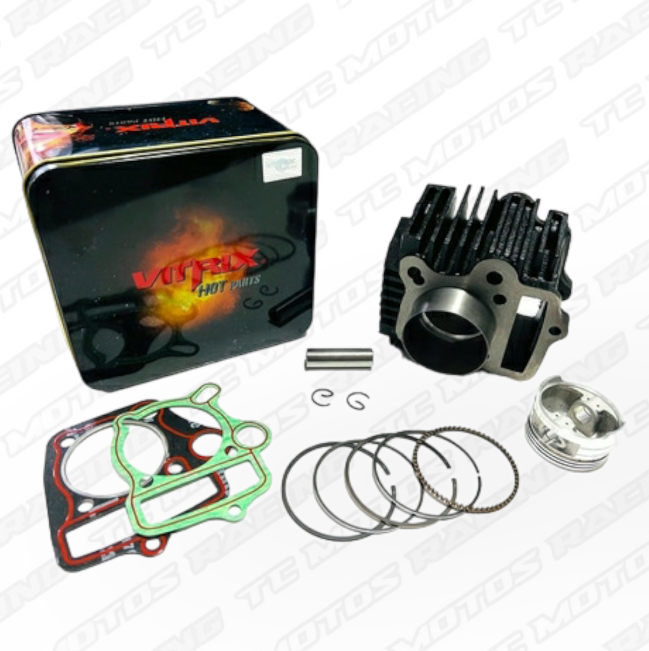 Kit Cilindro Eco 100 Repotenciado A 110 CC Vitrix TC MOTOS RACING