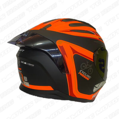 Casco Shaft 582 Cycling negro mate- naranja