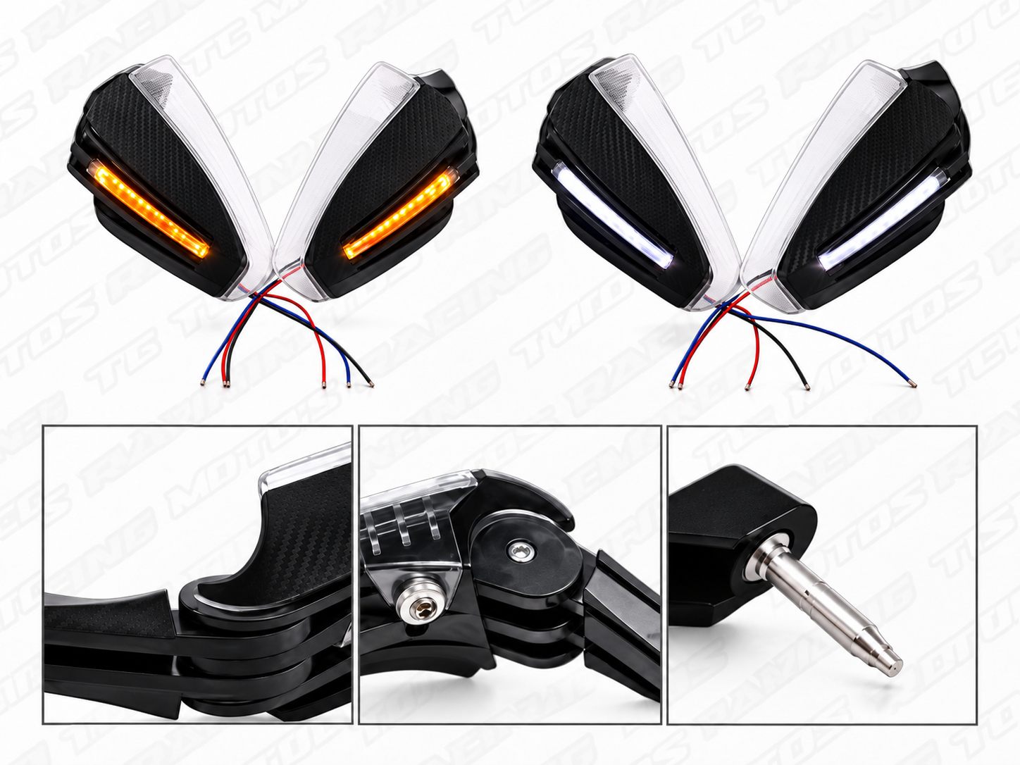 ROMPEVIENTO TIPO GIVI CON DIRECCIONAL ARTICULADO NEGRO