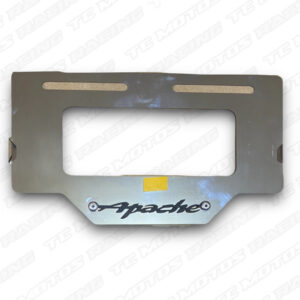 Porta placa acero Apache 3D negro