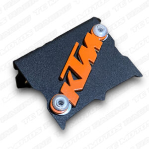 Protector bomba delantera acero negro KTM 3D naranja