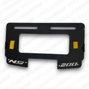 PORTA PLACA ACERO NEGRO PULSAR 200 NS TRAGA LUZ