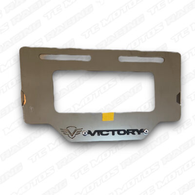 Porta placa acero Victory 3D negro