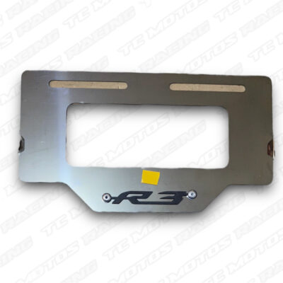 Porta placa acero YZF R3 3D negro