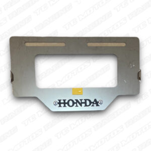 Porta placa acero Honda 3D negro