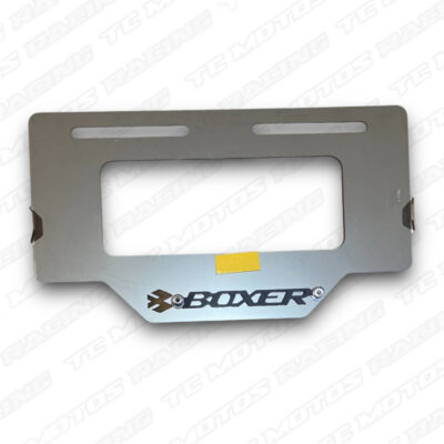 Porta placa acero Boxer D3 negro