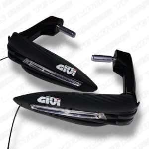 ROMPEVIENTO TIPO GIVI CON DIRECCIONAL ARTICULADO NEGRO