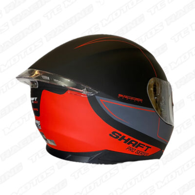 Casco shaft pro 600 flowing negro mater/rojo