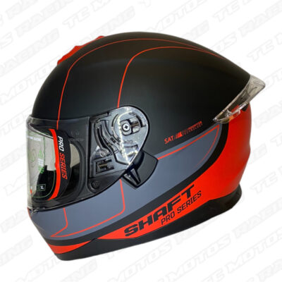 Casco shaft pro 600 flowing negro mater/rojo