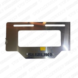 Porta placa acero Suzuki 3D negro