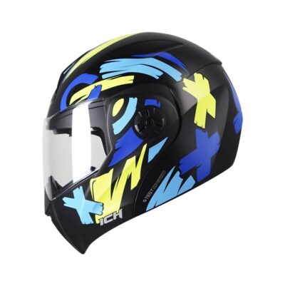 Casco ICH abatible 3110 Brushter negro mate/azul