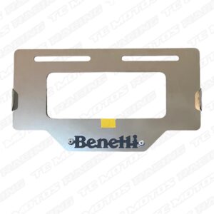 Porta placa acero Benelli 3D negro