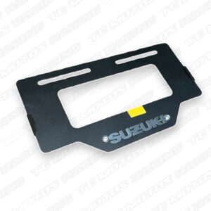 Porta placa acero Suzuki 3D cromo