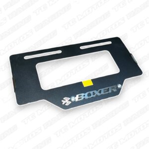 Porta placa acero Boxer 3D cromo