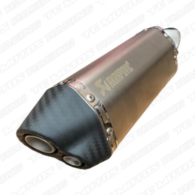 Exosto Akrapovic Tipo 6 lados doble salida plateado