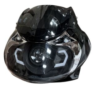 FAROLA LED CON CARENAJE DISCOVER 100/125 + SPORT NEGRA