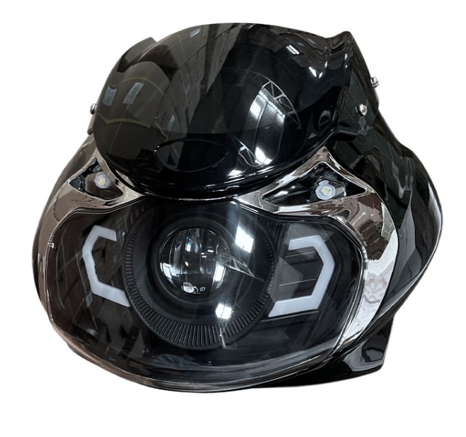 FAROLA LED CON CARENAJE DISCOVER 100/125 + SPORT NEGRA