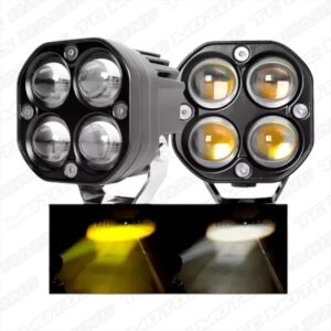 Exploradora led cuadradas 4 lupas mini par