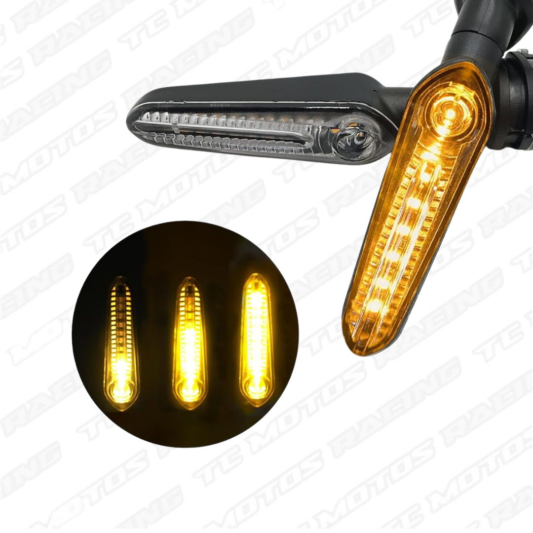DIRECCIONAL LED ZXD-195 TIPO MT (UNIVERSAL) SECUENCIAL AMARILLO - Imagen 2
