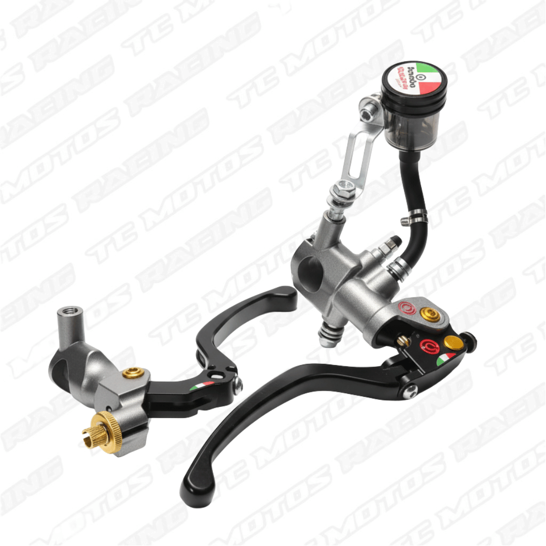 MANIGUETAS CON BOMBA TIPO BREMBO RC 19 DEPOSITO PEQUEÑO GRIS