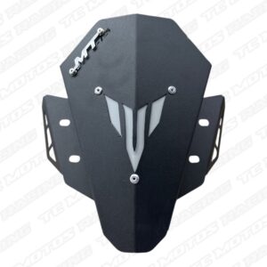 CUPULA EN ACERO MT-15 NEGRA 3D LOGO
