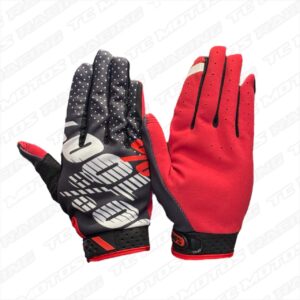 GUANTE NEGRO/ROJO/BLANCO 100%