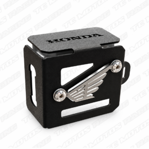 PROTECTOR BOMBA FRENO TRASERO ACERO NEGRO HONDA ALAS 3D CROMO